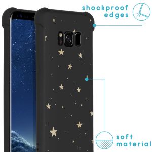 iMoshion Design hoesje met koord Samsung Galaxy S8 - Sterren - Zwart / Goud