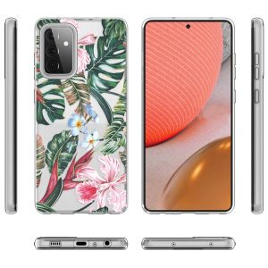 iMoshion Design hoesje Samsung Galaxy A72 - Jungle - Groen / Roze