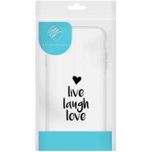iMoshion Design hoesje Samsung Galaxy A72 - Live Laugh Love - Zwart