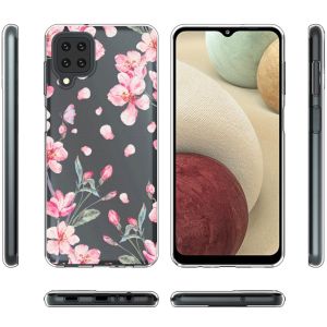 iMoshion Design hoesje Samsung Galaxy A12 - Bloem - Roze