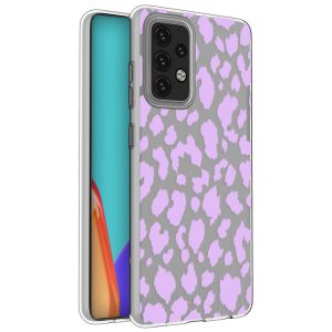 iMoshion Design hoesje Galaxy A52(s) (5G/4G) - Luipaard - Paars