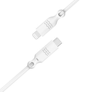 Just Green USB-C naar Lightning kabel - Recyclebaar - MFi certificering - 3A - 1.2 meter - Wit