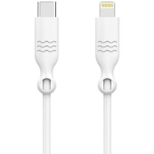 Just Green USB-C naar Lightning kabel - Recyclebaar - MFi certificering - 3A - 2 meter - Wit