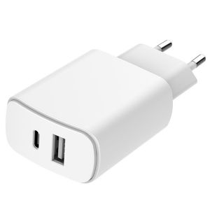 Just Green Wall Charger - Recyclebaar - Oplader USB-C & USB-A - Power Delivery - 37W - Wit
