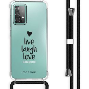iMoshion Design hoesje met koord Galaxy A52(s) (5G/4G)-Live Laugh Love