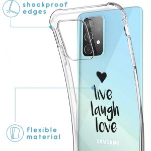 iMoshion Design hoesje met koord  Samsung Galaxy A52(s) (5G/4G) - Live Laugh Love
