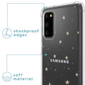 iMoshion Design hoesje met koord Samsung Galaxy S20 - Sterren - Goud