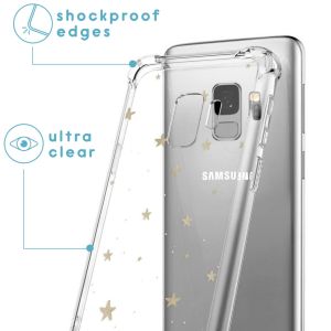 iMoshion Design hoesje met koord Samsung Galaxy S9 - Sterren - Goud