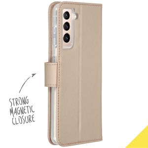 Accezz Wallet Softcase Bookcase Galaxy S21 Plus - Goud