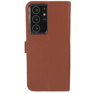 Valenta Leather Bookcase Samsung Galaxy S21 Ultra - Bruin