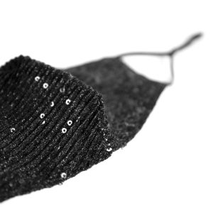 iMoshion Herbruikbaar, wasbaar luxe blingbling mondkapje - Zwart
