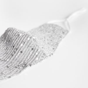 iMoshion Herbruikbaar, wasbaar luxe blingbling mondkapje - Zilver