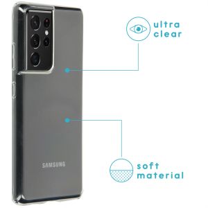 iMoshion Softcase Backcover Samsung Galaxy S21 Ultra - Transparant
