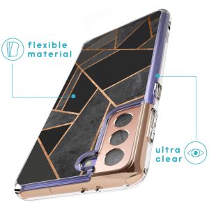 iMoshion Design hoesje Samsung Galaxy S21 Plus - Grafisch Koper / Zwart