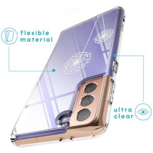iMoshion Design hoesje Samsung Galaxy S21 Plus - Paardenbloem - Wit