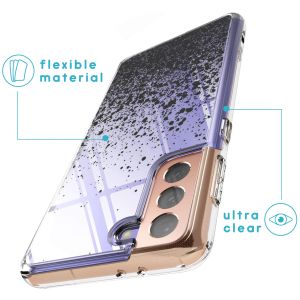 iMoshion Design hoesje Samsung Galaxy S21 Plus - Spetters - Zwart