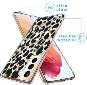 iMoshion Design hoesje Samsung Galaxy S21 - Luipaard / Zwart