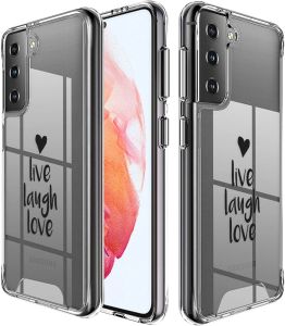 iMoshion Design hoesje Samsung Galaxy S21 - Live Laugh Love - Zwart