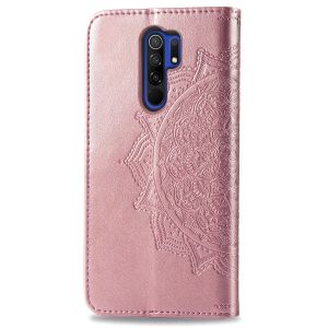 Mandala Bookcase Xiaomi Redmi 9 - Rosé Goud