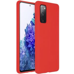 Accezz Liquid Silicone Backcover Samsung Galaxy S20 FE - Rood