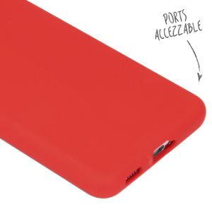 Accezz Liquid Silicone Backcover Samsung Galaxy S21 - Rood