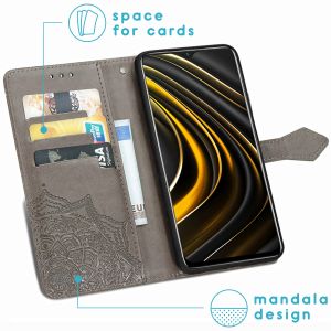 iMoshion Mandala Bookcase Xiaomi Poco M3 - Grijs