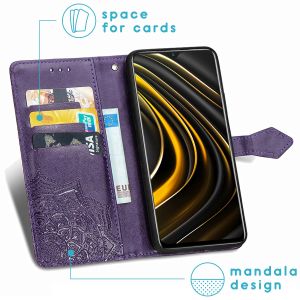 iMoshion Mandala Bookcase Xiaomi Poco M3 - Paars