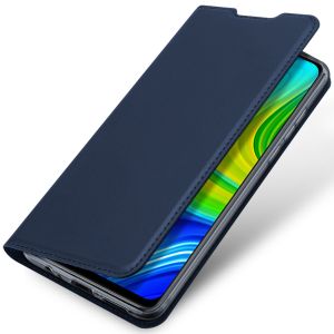 Dux Ducis Slim Softcase Bookcase Xiaomi Redmi Note 9 - Donkerblauw