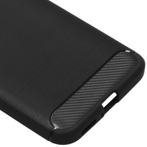 Brushed Backcover Xiaomi Mi 10 Lite - Zwart
