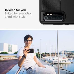 Spigen Rugged Armor Backcover Xiaomi Mi Note 10 Lite - Zwart