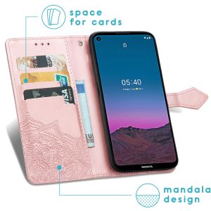 iMoshion Mandala Bookcase Nokia 5.4 - Rosé Goud