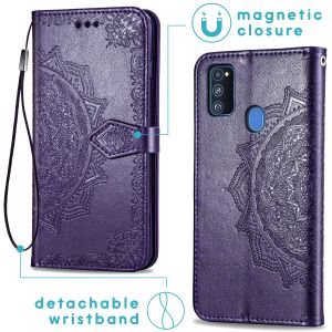 iMoshion Mandala Bookcase Samsung Galaxy M30s / M21 - Paars