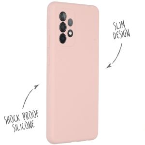 Accezz Liquid Silicone Backcover Samsung Galaxy A52(s) (5G/4G) - Roze