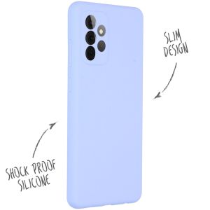 Accezz Liquid Silicone Backcover Samsung Galaxy A72 - Paars