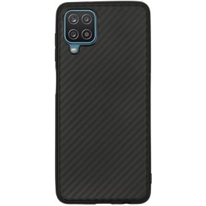 Carbon Softcase Backcover Samsung Galaxy A12 - Zwart