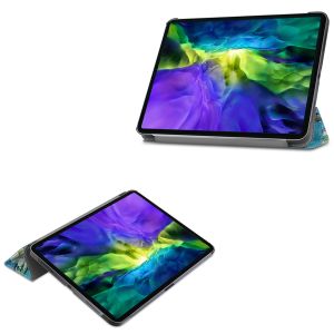 iMoshion Design Trifold Bookcase iPad Pro 11 (2022 / 2021 / 2020 / 2018) - Green Plant