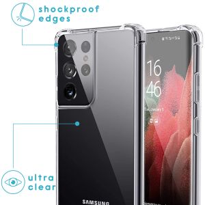 iMoshion Backcover met koord Samsung Galaxy S21 Ultra - Zwart / Goud