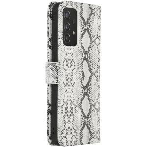 Slangenprint Bookcase Samsung Galaxy A72 - Wit