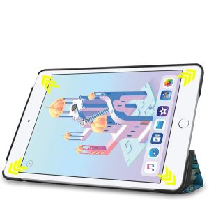 iMoshion Design Trifold Bookcase iPad Mini 5 (2019) / Mini 4 (2015) - Green Plant Design
