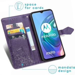 iMoshion Mandala Bookcase Motorola Moto G30 / G20 / G10 (Power) - Paars