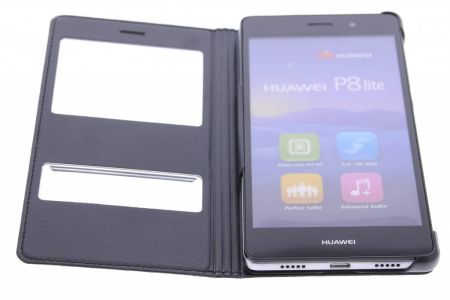 Slim Bookcase met venster Huawei P8 Lite