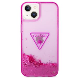 Guess Liquid Glitter Backcover iPhone 14 - Fuchsia
