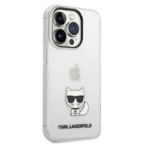 Karl Lagerfeld Hardcase Backcover Choupette iPhone 14 Pro - Transparant