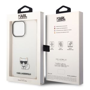Karl Lagerfeld Hardcase Backcover Choupette iPhone 14 Pro Max - Transparant