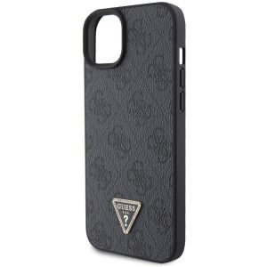 Guess 4G Logo Triangle Strass Backcover iPhone 15 - Zwart