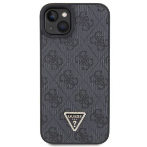 Guess 4G Logo Triangle Strass Backcover iPhone 15 - Zwart