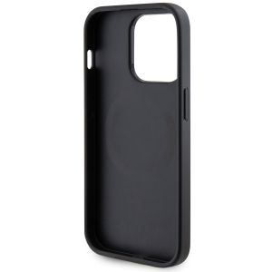 Guess Saffiano Backcover MagSafe iPhone 15 Pro Max - Zwart