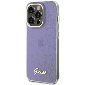 Guess Faceted Mirror Backcover iPhone 15 Pro - Blauw