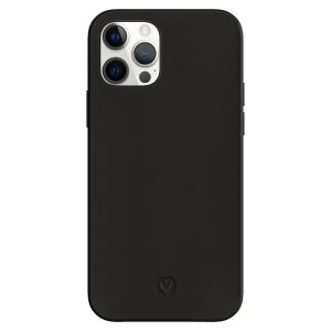 Valenta Luxe Leather Backcover iPhone 12 (Pro) - Zwart