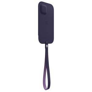 Apple Leather Sleeve MagSafe iPhone 12 Mini - Deep Violet